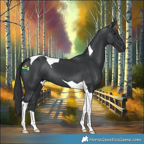 Horse Color:Black Tobiano 