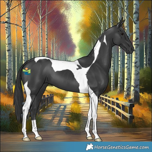 Horse Color:Black Tobiano 