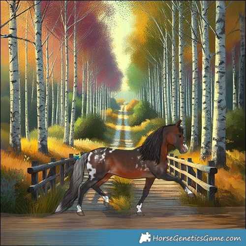 Horse Color:Brown Skewed Appaloosa 