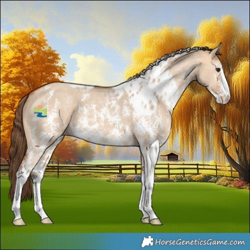 Horse Color:Bay Dun Sabino Skewed LP Spotted 