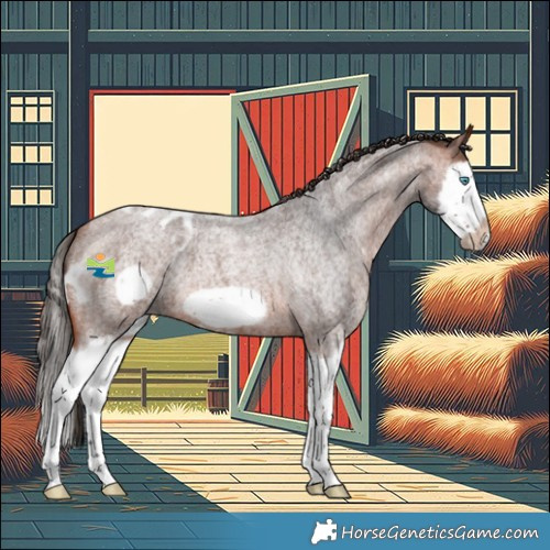 Horse Color:Bay Roan Splash Frame Skewed LP Spotted 