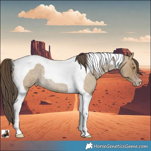 Horse Color:Classic Cream Champagne Roan Tobiano Rabicano