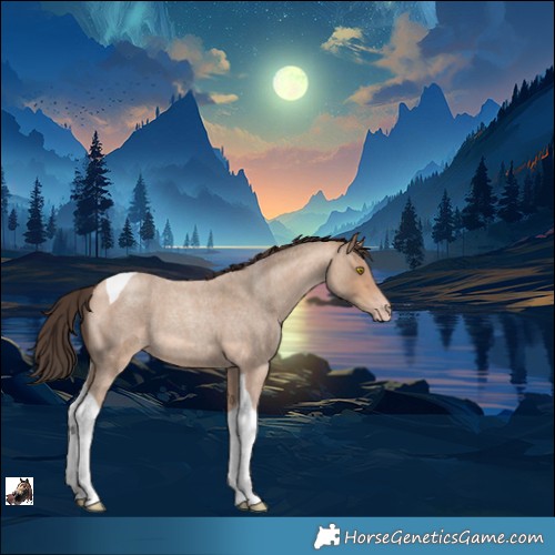 Horse Color:Amber Champagne Roan Tobiano 