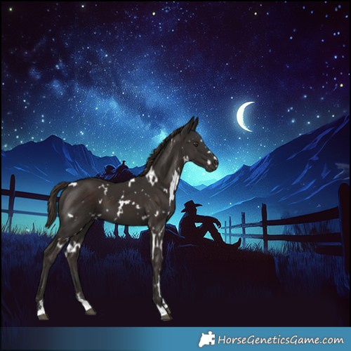 Horse Color:White Spotted Liver Chestnut