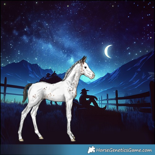 Horse Color:White Spotted Brown Splash Tobiano Appaloosa