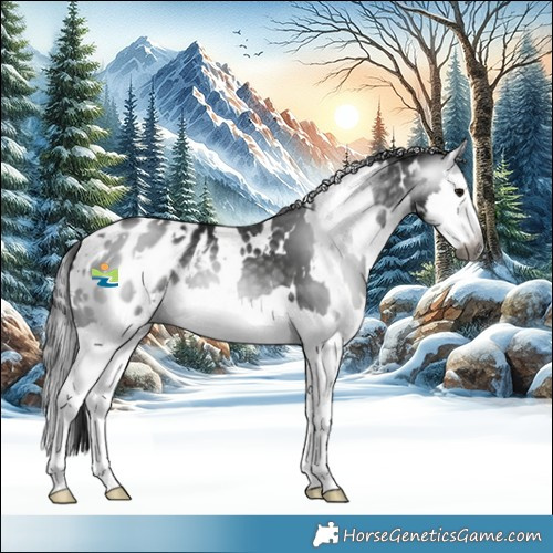 Horse Color:Gray White Spotted Black Splash Blanket 
