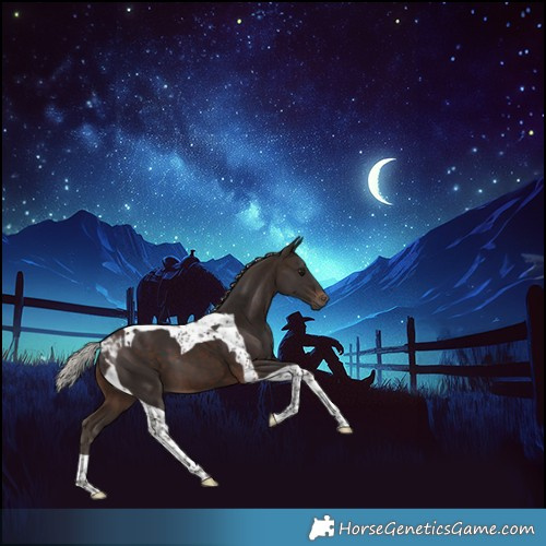 Horse Color:Silver Brown Tobiano