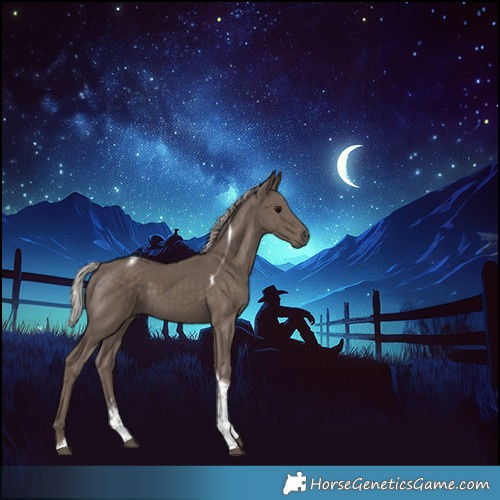 Horse Color:Silver Black Sabino Tobiano