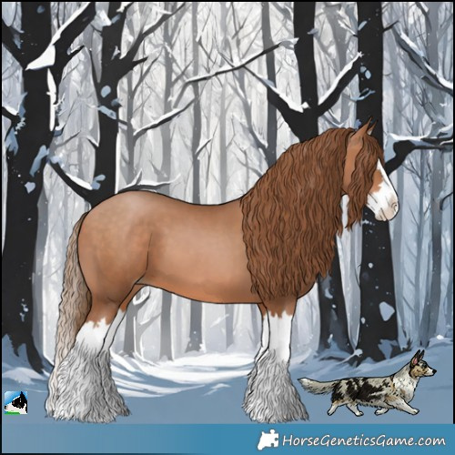 Horse Color:Brown Pearl Splash