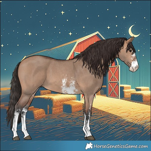 Horse Color:Bay Dun Sabino 
