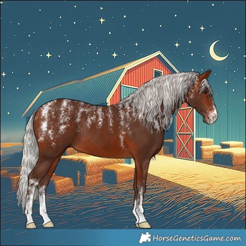 Horse Color:Powder White Silver Bay 