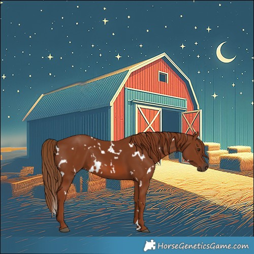 Horse Color:White Spotted Chestnut 