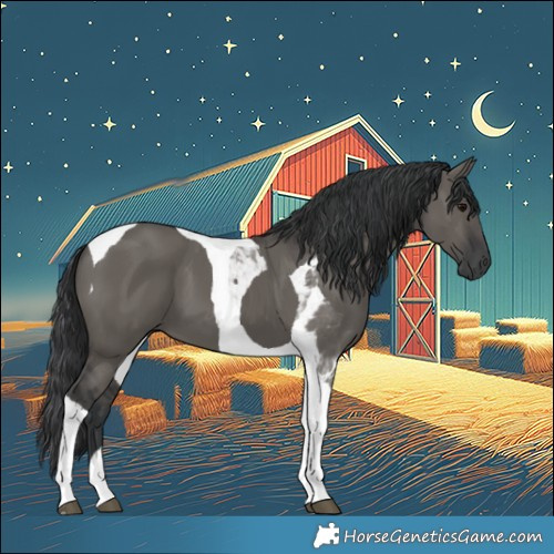 Horse Color:Grullo Tobiano 