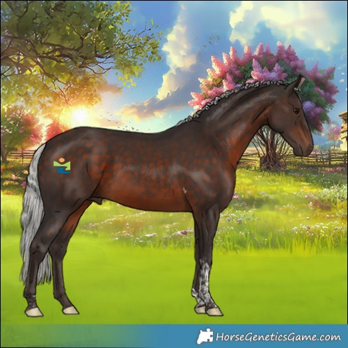 Horse Color:Silver Brown Tobiano Rabicano 