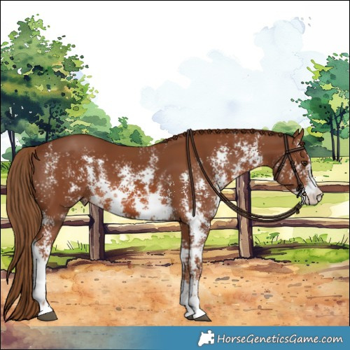 Horse Color:Chestnut Sabino Rabicano