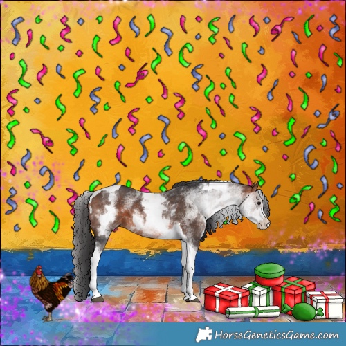 Horse Color:White Spotted Brown Tobiano 