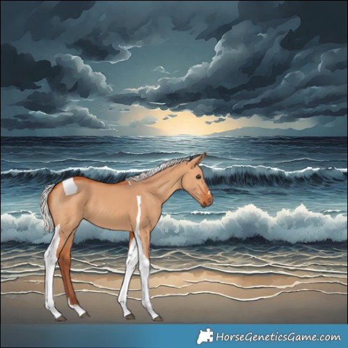 Horse Color:Chocolate Silver Bay Dun Tobiano