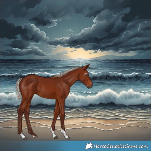 Horse Color:Gray Chocolate Silver Bay Tobiano