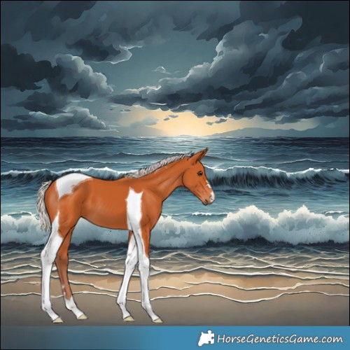 Horse Color:Chocolate Silver Bay Tobiano