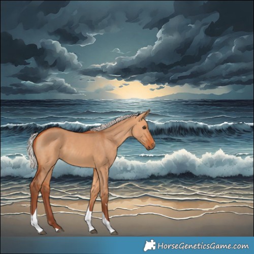 Horse Color:Chocolate Silver Bay Dun Tobiano 
