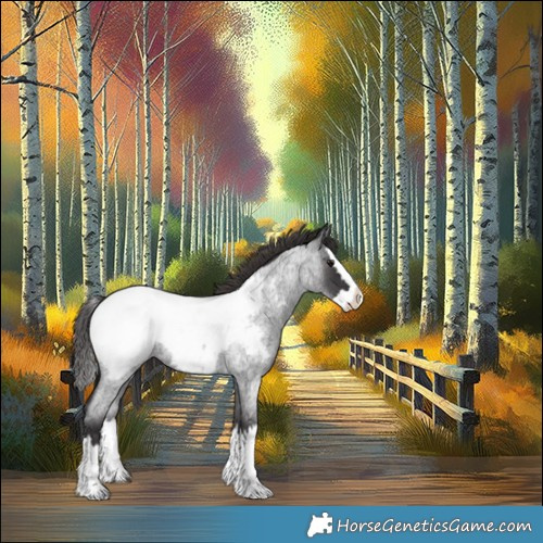 Horse Color:Smoky Blue Roan Splash Appaloosa 