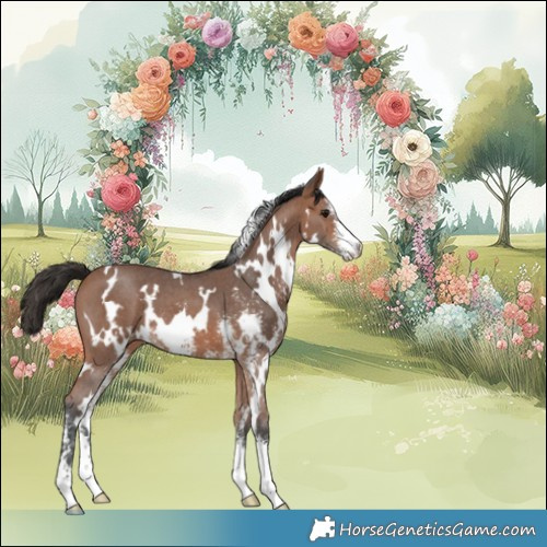 Horse Color:White Spotted Bay Sabino 