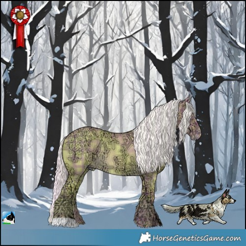 Horse Color:Plaid Silver Amber Cream Champagne Ice Dun