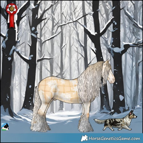 Horse Color:Plaid Silver Amber Cream Champagne Ice Dun