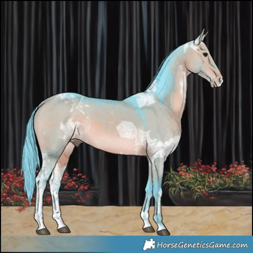 Horse Color:Watercolor Brown Ice Dun Sabino 