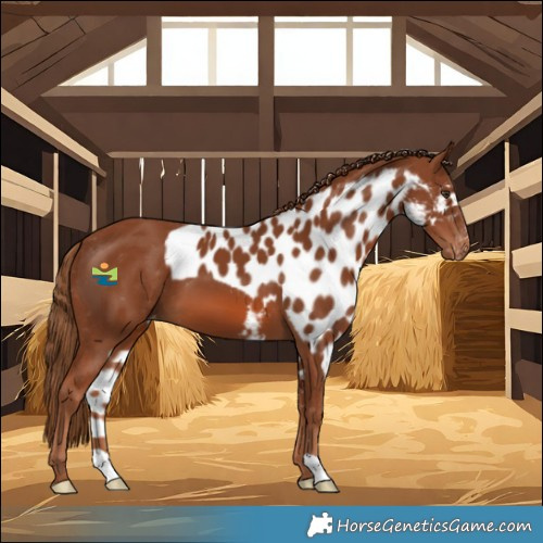 Horse Color:Chestnut Skewed LP Spotted 
