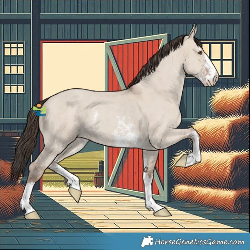 Horse Color:Classic Champagne Dun Sabino Rabicano 