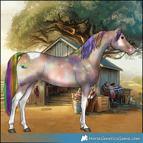 Horse Color:Painted Nacre Bay Onyx Tobiano 
