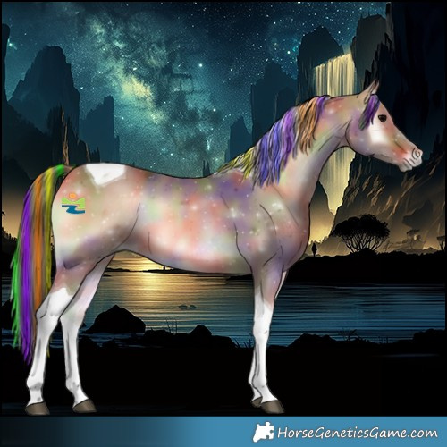 Horse Color:Painted Nacre Bay Onyx Tobiano 