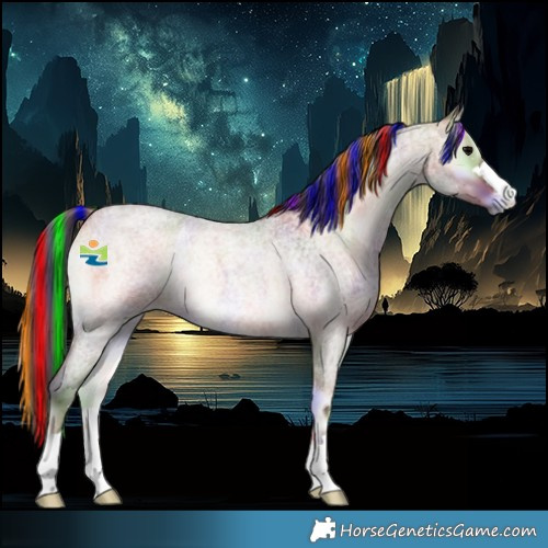 Horse Color:Painted Nacre Bay Roan Onyx 