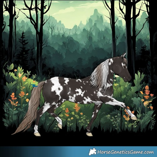 Horse Color:White Spotted Liver Chestnut 