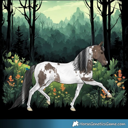 Horse Color:White Spotted Bay Dun Tobiano Rabicano Brindle 