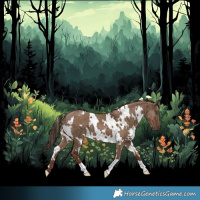Horse Color:White Spotted Liver Red Dun 