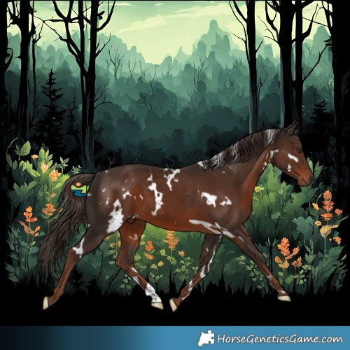 Horse Color:White Spotted Liver Chestnut 