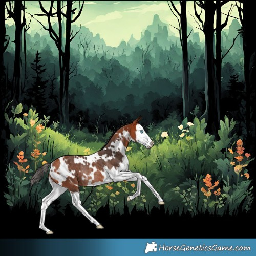 Horse Color:White Spotted Bay Splash Rabicano