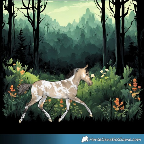 Horse Color:White Spotted Buckskin Dun Rabicano