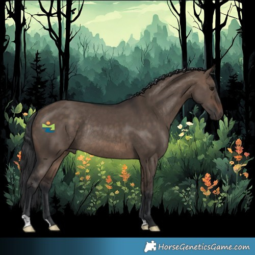 Horse Color:Brown Dun Rabicano 