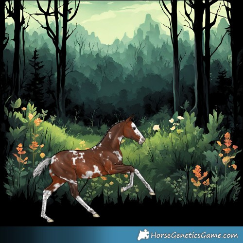 Horse Color:White Spotted Silver Brown Splash Rabicano 