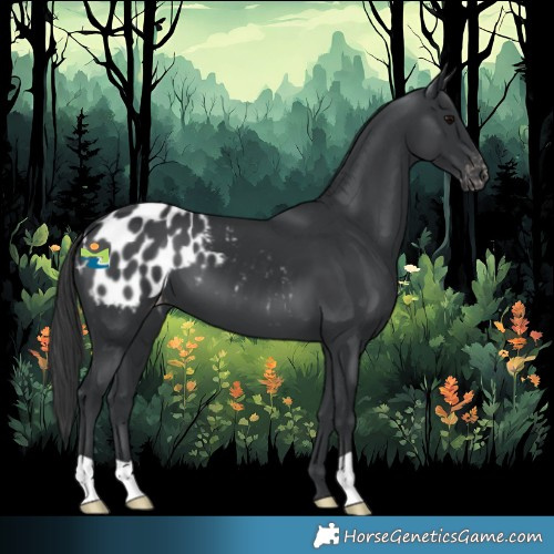 Horse Color:Black Appaloosa