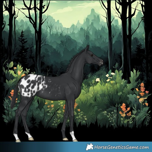 Horse Color:Black Appaloosa 