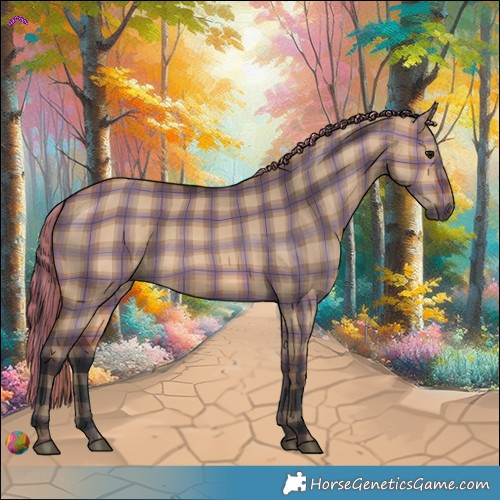 Horse Color:Painted Plaid  Bay Dun 
