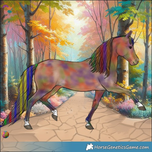 Horse Color:Painted Nacre Bay 