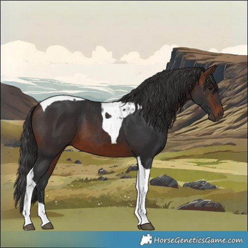 Horse Color:Brown Tobiano 