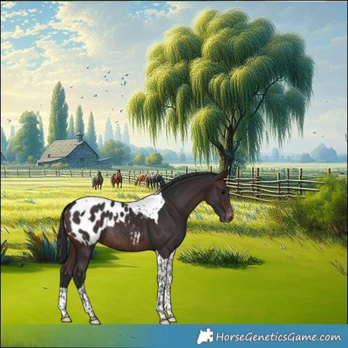 Horse Color:Brown Tobiano Appaloosa Rabicano