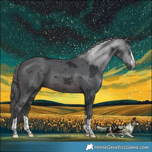 Horse Color:Brown Merle