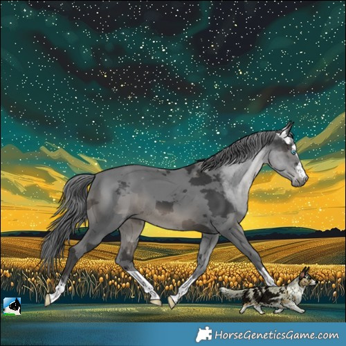 Horse Color:Black Merle